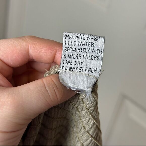 Y2K J.Lee Tan Khaki Green Floral Lace Striped Pleated Maxi Skirt Sz M Fairycore - Picture 8 of 8